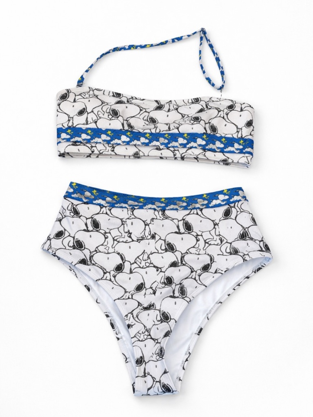ROMWE Snoopy Bikini Set Size Small | High Waisted | Strapless + Halter